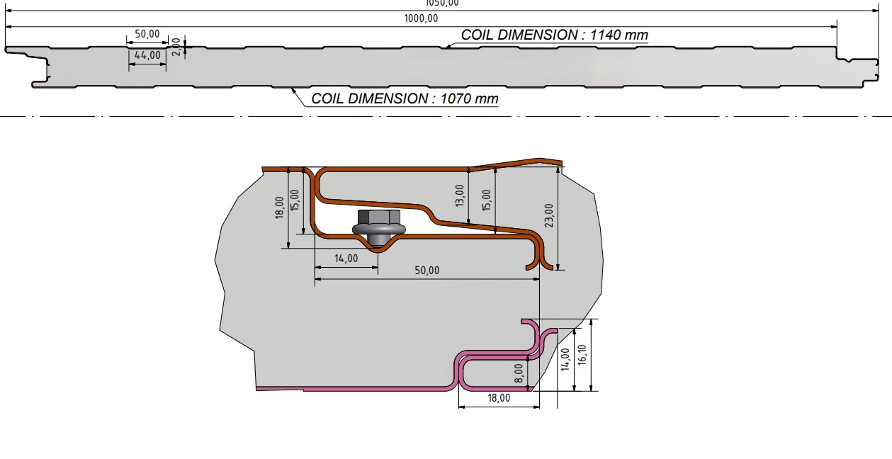 Aras consc (concealed screw) wall panel